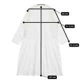 中川政七商店 バンドカラー コットンプリーツ プルオーバー ワンピース オフホワイト レディース 中川政七商店【中古】5-0714M∞