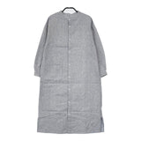 中川政七商店 綿麻シャツワンピース コットンリネン ワンピース ブルー レディース 中川政七商店【中古】5-0714M∞