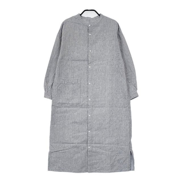 中川政七商店 綿麻シャツワンピース コットンリネン ワンピース ブルー レディース 中川政七商店【中古】5-0714M∞