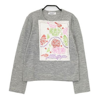 robe de chambre COMME des GARCONS ウール 刺繍 長袖Ｔシャツ カットソー ロンＴ AD2000 グレー レディース ローブドシャンブル コムデギャルソン【中古】5-0921T∞
