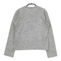 robe de chambre COMME des GARCONS ウール 刺繍 長袖Ｔシャツ カットソー ロンＴ AD2000 グレー レディース ローブドシャンブル コムデギャルソン【中古】5-0921T∞