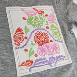 robe de chambre COMME des GARCONS ウール 刺繍 長袖Ｔシャツ カットソー ロンＴ AD2000 グレー レディース ローブドシャンブル コムデギャルソン【中古】5-0921T∞