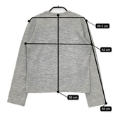 robe de chambre COMME des GARCONS ウール 刺繍 長袖Ｔシャツ カットソー ロンＴ AD2000 グレー レディース ローブドシャンブル コムデギャルソン【中古】5-0921T∞