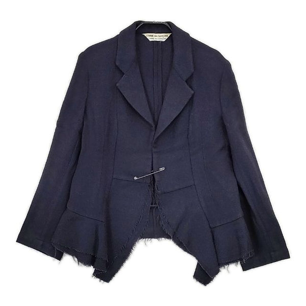 COMME des GARCONS COMME des GARCONS イタリア製 ウールカットオフ ジャケット ネイビー レディース コムデギャルソン/コムコム【中古】5-0921T∞