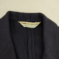 COMME des GARCONS COMME des GARCONS イタリア製 ウールカットオフ ジャケット ネイビー レディース コムデギャルソン/コムコム【中古】5-0921T∞