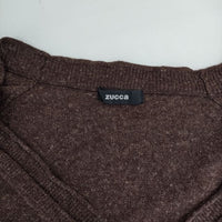 ZUCCa ウールリネン カーディガン ブラウン レディース ズッカ【中古】5-0921T∞