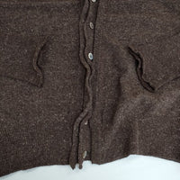 ZUCCa ウールリネン カーディガン ブラウン レディース ズッカ【中古】5-0921T∞