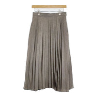 MARGARET HOWELL 578-8132003 プリーツ PUPPYTOOTH WOOL BLEND スカート ブラック ホワイト レディース マーガレットハウエル【中古】5-0714M∞