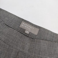MARGARET HOWELL 578-8132003 プリーツ PUPPYTOOTH WOOL BLEND スカート ブラック ホワイト レディース マーガレットハウエル【中古】5-0714M∞