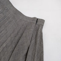 MARGARET HOWELL 578-8132003 プリーツ PUPPYTOOTH WOOL BLEND スカート ブラック ホワイト レディース マーガレットハウエル【中古】5-0714M∞