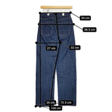 CIOTA スビンコットン13.5ozハイウエスト サイズ27 ジーンズ NPTL-5HI デニムパンツ ネイビー レディース シオタ【中古】5-0803G∞