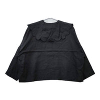 TOWAVASE Bon Voyage blouse 22-0026A リネン プルオーバー ブラウス シャツ ブラック レディース トワヴァーズ【中古】5-0714M∞