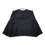 TOWAVASE Bon Voyage blouse 22-0026A リネン プルオーバー ブラウス シャツ ブラック レディース トワヴァーズ【中古】5-0714M∞