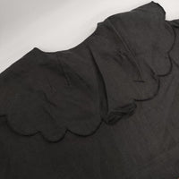 TOWAVASE Bon Voyage blouse 22-0026A リネン プルオーバー ブラウス シャツ ブラック レディース トワヴァーズ【中古】5-0714M∞