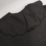 TOWAVASE Bon Voyage blouse 22-0026A リネン プルオーバー ブラウス シャツ ブラック レディース トワヴァーズ【中古】5-0714M∞