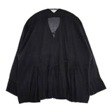TOWAVASE タック 21-0037S コットン プルオーバー ブラウス シャツ ブラック レディース トワヴァーズ【中古】5-0927M∞