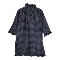 Khadi and Co フリルチュニック インド製 コットン チュニック 23SS ネイビー レディース カディ アンド コー【中古】5-0619M∞