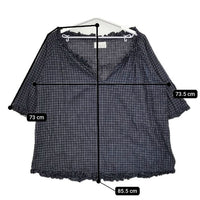 Khadi and Co フリルチュニック インド製 コットン チュニック 23SS ネイビー レディース カディ アンド コー【中古】5-0619M∞