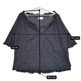 Khadi and Co フリルチュニック インド製 コットン チュニック 23SS ネイビー レディース カディ アンド コー【中古】5-0619M∞