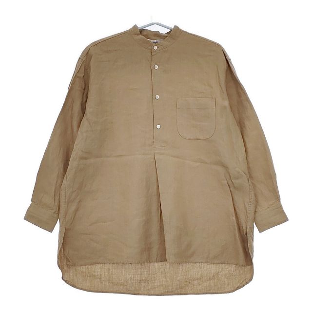 Charpentier de Vaisseau リネン プルオーバー バンドカラー ブラウス シャツ ベージュ シャルパンティエドゥヴェッソ 5-0619M 263138 Charpentier de Vaisseau リネン プルオーバー バンドカラー