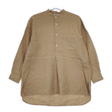 Charpentier de Vaisseau リネン プルオーバー バンドカラー ブラウス シャツ ベージュ レディース シャルパンティエドゥヴェッソ【中古】5-0619M∞