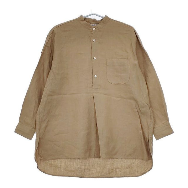 Charpentier de Vaisseau リネン プルオーバー バンドカラー ブラウス シャツ ベージュ レディース シャルパンティエドゥヴェッソ【中古】5-0619M∞