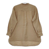 Charpentier de Vaisseau リネン プルオーバー バンドカラー ブラウス シャツ ベージュ レディース シャルパンティエドゥヴェッソ【中古】5-0619M∞