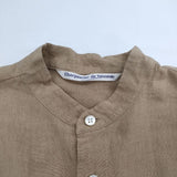 Charpentier de Vaisseau リネン プルオーバー バンドカラー ブラウス シャツ ベージュ レディース シャルパンティエドゥヴェッソ【中古】5-0619M∞