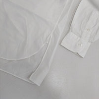 COMOLI W03-02002 バンドカラー コットン サイズ0 長袖シャツ ホワイト レディース コモリ【中古】5-0714M∞