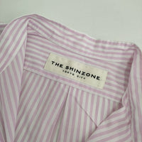 Shinzone DADDY SHIRTS 定価19580円 23SMSBL05 ストライプ 長袖シャツ ピンク ホワイト レディース シンゾーン【中古】5-0714M∞
