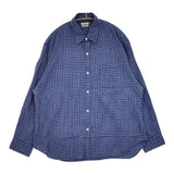 Steven Alan レギュラーカラー LOOSE FIT チェック コットン 長袖シャツ ブルー メンズ スティーブンアラン【中古】5-0714M∞