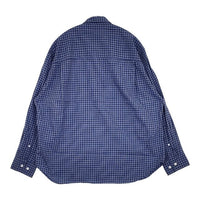 Steven Alan レギュラーカラー LOOSE FIT チェック コットン 長袖シャツ ブルー メンズ スティーブンアラン【中古】5-0714M∞