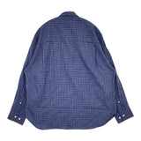 Steven Alan レギュラーカラー LOOSE FIT チェック コットン 長袖シャツ ブルー メンズ スティーブンアラン【中古】5-0714M∞