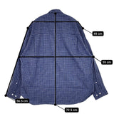 Steven Alan レギュラーカラー LOOSE FIT チェック コットン 長袖シャツ ブルー メンズ スティーブンアラン【中古】5-0714M∞