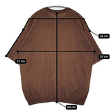 Steven Alan コットンヘンプボーダークルーネックショートスリーブニット LOOSE 定価18150円 ブラウン メンズ スティーブンアラン【中古】5-0704S♪