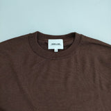 Morris&Sons クルーネックニットプルオーバー 定価19800円 ウール セーター ニット ブラウン レディース モリスアンドサンズ【中古】5-0921T∞