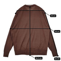 Morris&Sons クルーネックニットプルオーバー 定価19800円 ウール セーター ニット ブラウン レディース モリスアンドサンズ【中古】5-0921T∞