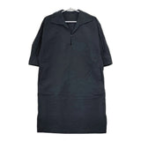 Steven Alan 8226-242-0595 リネンコットン 七分袖 サイズM ワンピース ネイビー レディース スティーブンアラン【中古】5-0606S△