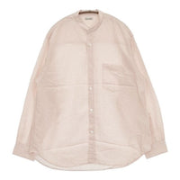 Steven Alan BEL&CO STRIPE BAND COLLAR SHIRT バンドカラー ストライプ  長袖シャツ ピンク メンズ スティーブンアラン【中古】5-0714M∞