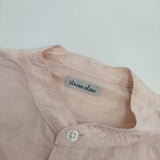 Steven Alan BEL&CO STRIPE BAND COLLAR SHIRT バンドカラー ストライプ  長袖シャツ ピンク メンズ スティーブンアラン【中古】5-0714M∞