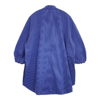 MANOF BALOON SLEEVE SHIRT 定価17600円 86122-4092 サイドスリット ブラウス シャツ 24SS ブルー レディース マノフ【中古】5-0927M∞