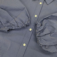 MANOF BALOON SLEEVE SHIRT 定価17600円 86122-4092 サイドスリット ブラウス シャツ 24SS ブルー レディース マノフ【中古】5-0927M∞