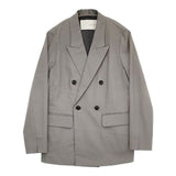 qualite ストレッチ素材 ダブルボタンジャケット 3244-00-80000 テーラードジャケット グレー レディース カリテ【中古】5-0714M∞