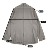 qualite ストレッチ素材 ダブルボタンジャケット 3244-00-80000 テーラードジャケット グレー レディース カリテ【中古】5-0714M∞