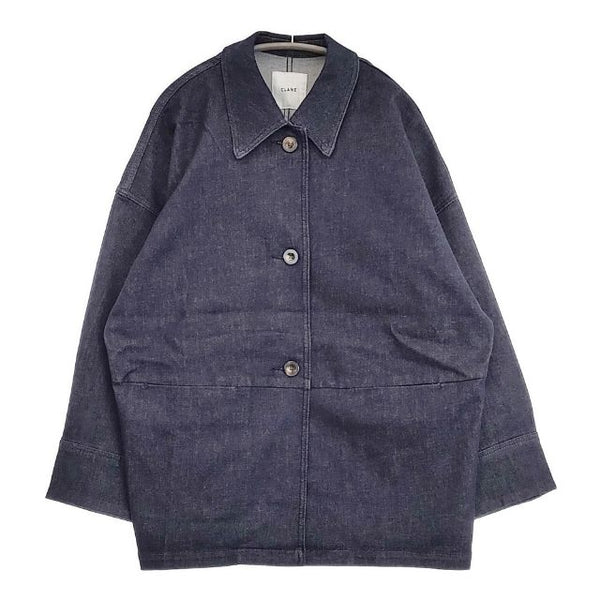 CLANE 新品 DENIM OVER JACKET 定価30800円 16103-0512 デニムジャケット 24SS ネイビー レディース クラネ【中古】5-0927M∞
