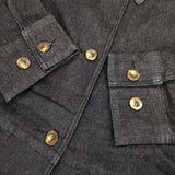 CLANE 新品 DENIM OVER JACKET 定価30800円 16103-0512 デニムジャケット 24SS ネイビー レディース クラネ【中古】5-0927M∞