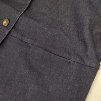 CLANE 新品 DENIM OVER JACKET 定価30800円 16103-0512 デニムジャケット 24SS ネイビー レディース クラネ【中古】5-0927M∞