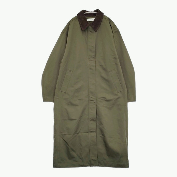 anuke 未使用品 Twill Soutiencollar Coat 38 定価24200円 62420002 ステンカラーコート 24AW カーキ レディース アンヌーク【中古】5-0920T♪
