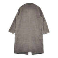 Pal'las Palace ウールリネン 十日 TFC0-2607C SW サイズ0 ノーカラー コート グレー レディース パラスパレス【中古】5-0920T♪