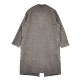 Pal'las Palace ウールリネン 十日 TFC0-2607C SW サイズ0 ノーカラー コート グレー レディース パラスパレス【中古】5-0920T♪